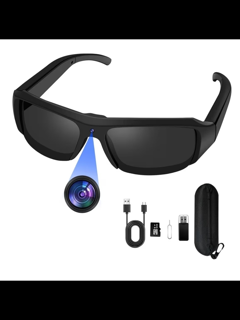 Camera Glasses Action Camera HD 1080P Smart Glasses Video Camera Wearable